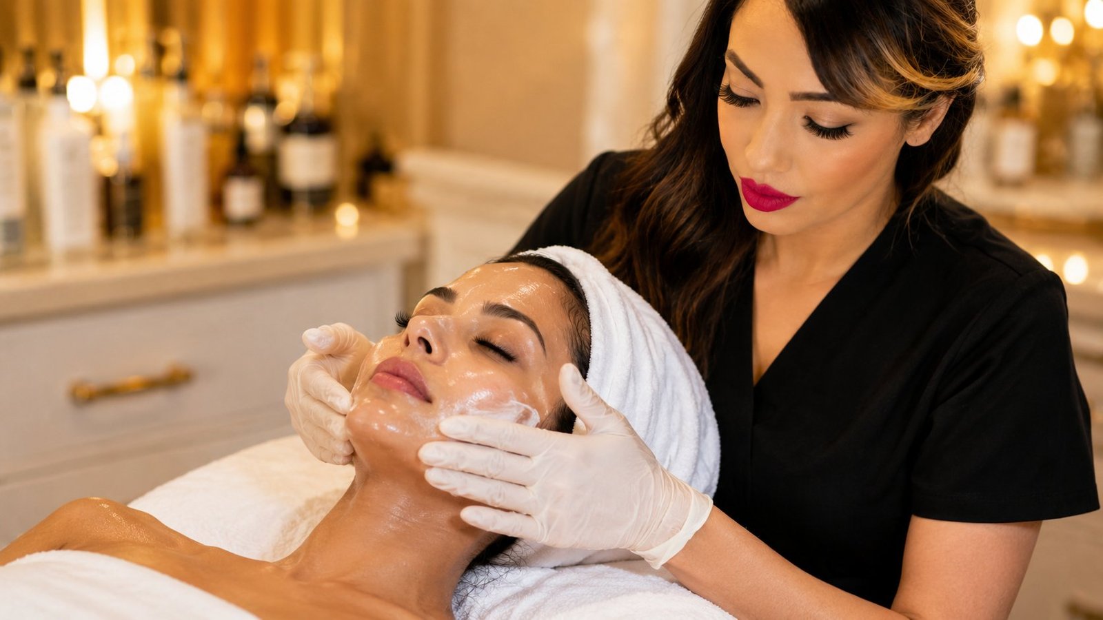 Facial treatment at Wow Beauty Centers Culver City