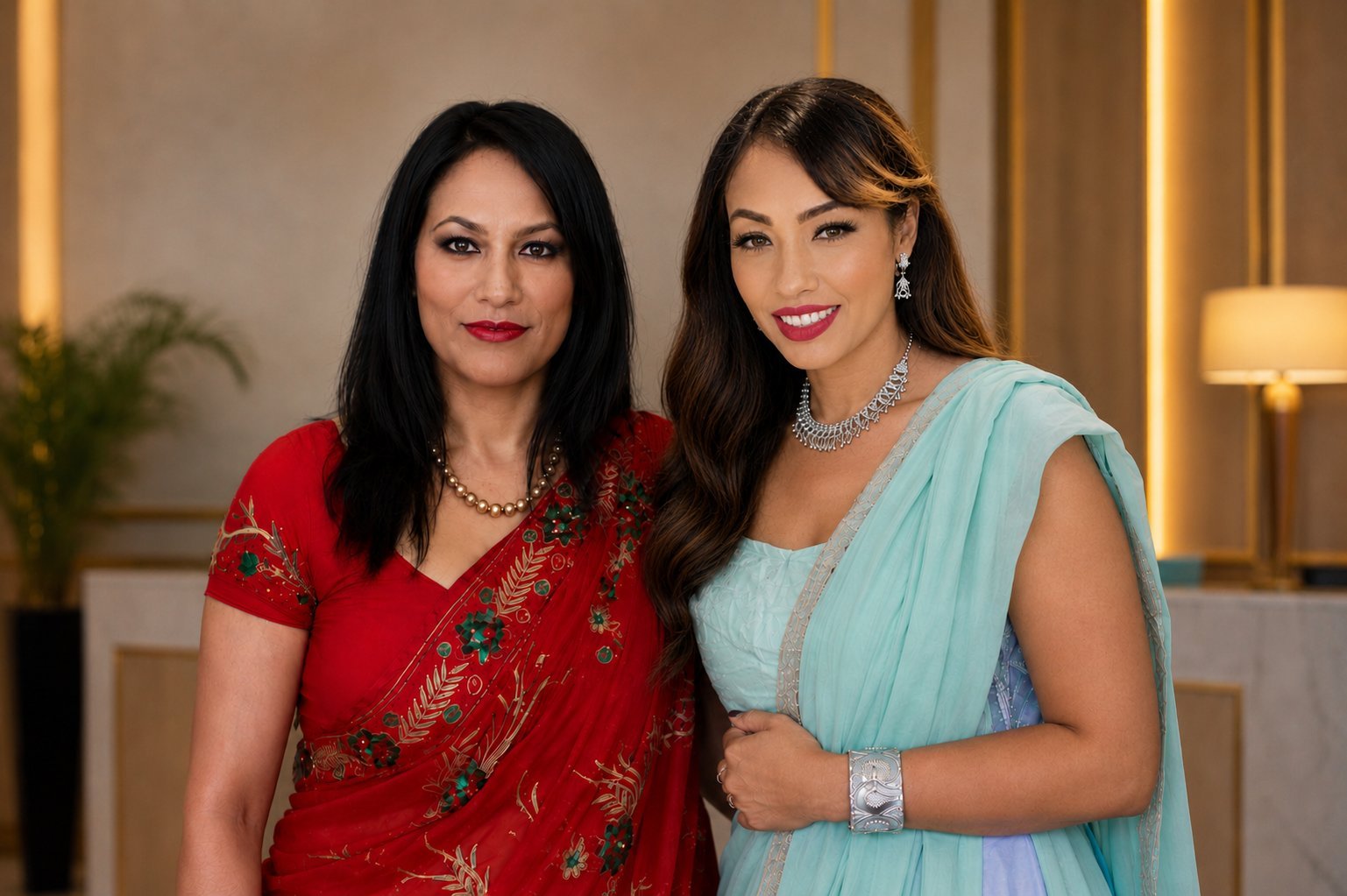 Uma and Indira, Co-Founders of Wow Beauty Centers
