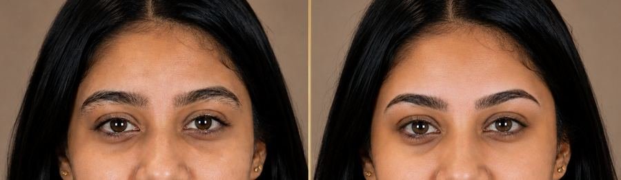 Before and after eyebrow threading result 3